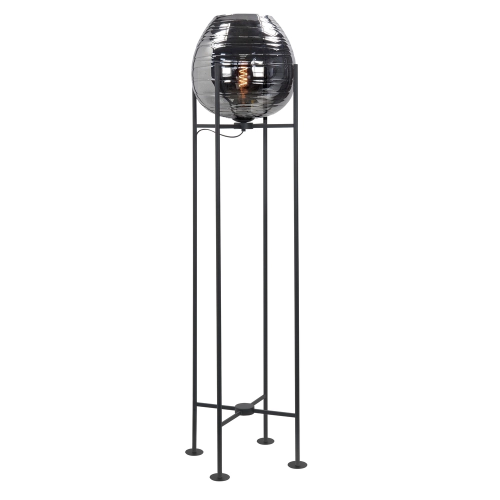 Lampadaire Fantasy noir avec verre 140cm Lampadaire Fantasy noir avec verre 140cm