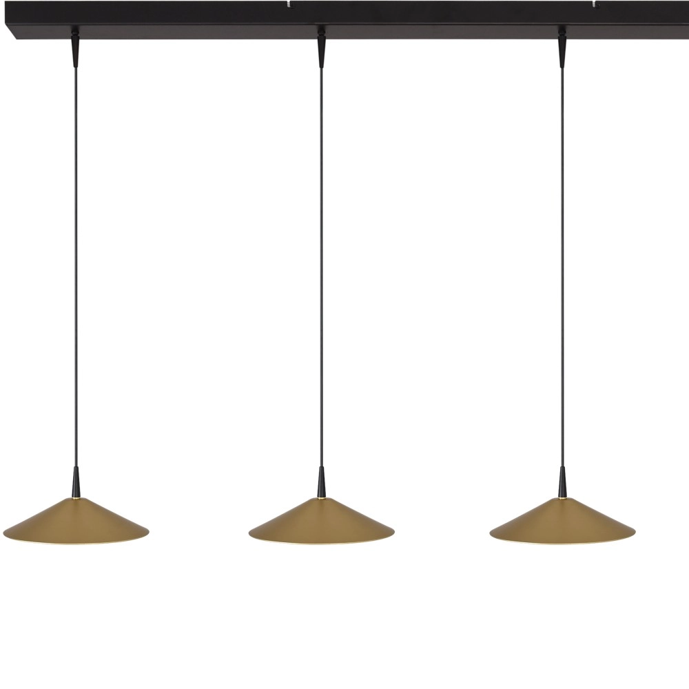 Lampe suspendue à 4 lumières Ceppo noir avec or Ø 22cm Masterlight 8718121358444