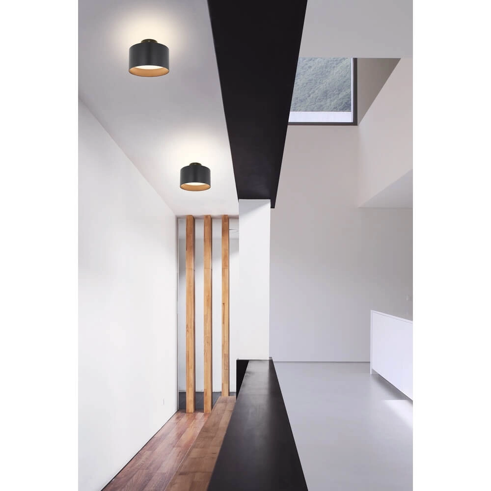 Plafonnier Jenny noir Ø 14cm Globo 9007371408146