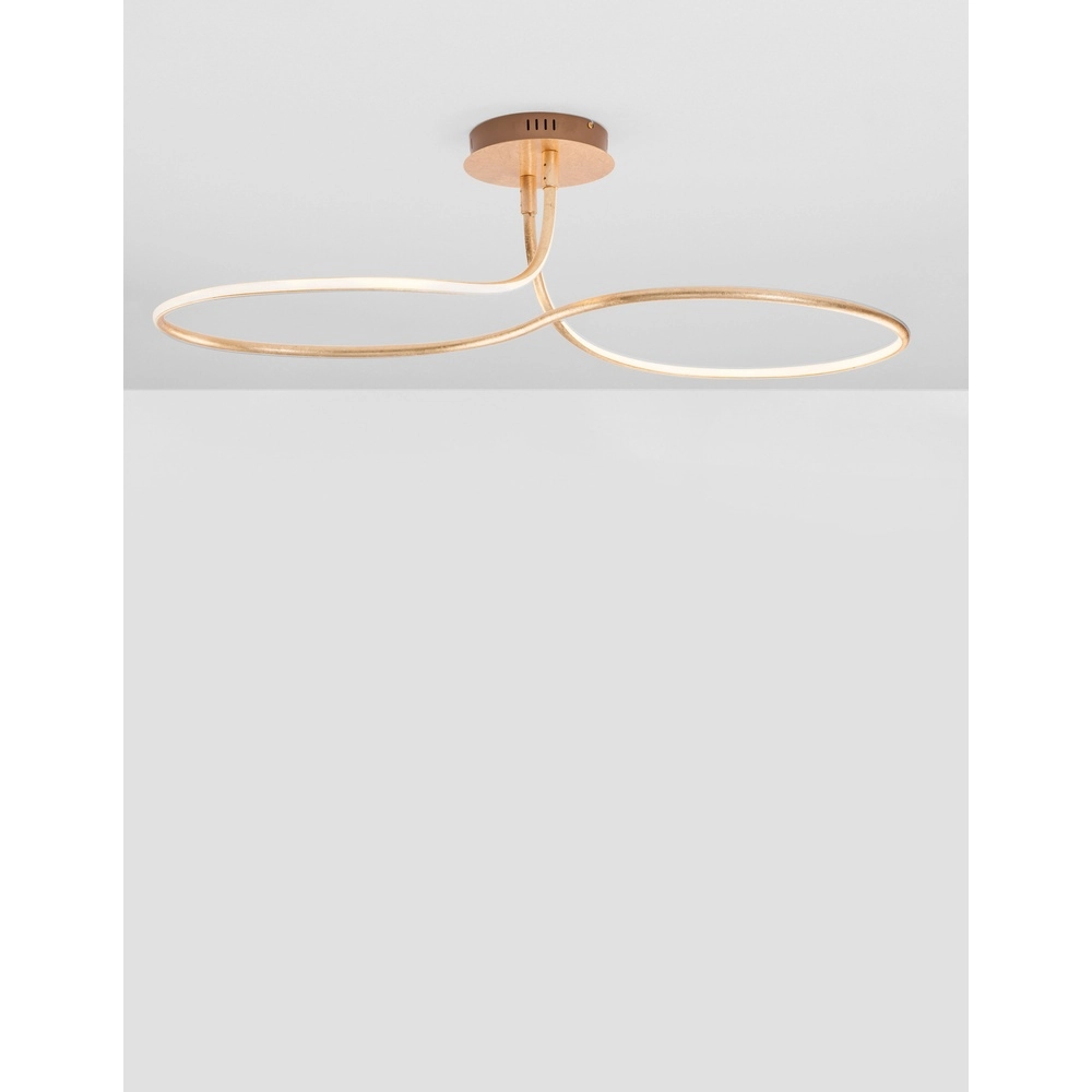 Plafonnier Fungo boucle dorée Lyora 5212017419880