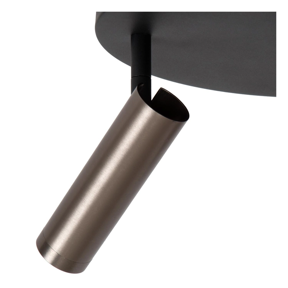 Lampe de plafond élégante Grado Gris métallique 3 clairs Lucide 5411212221735