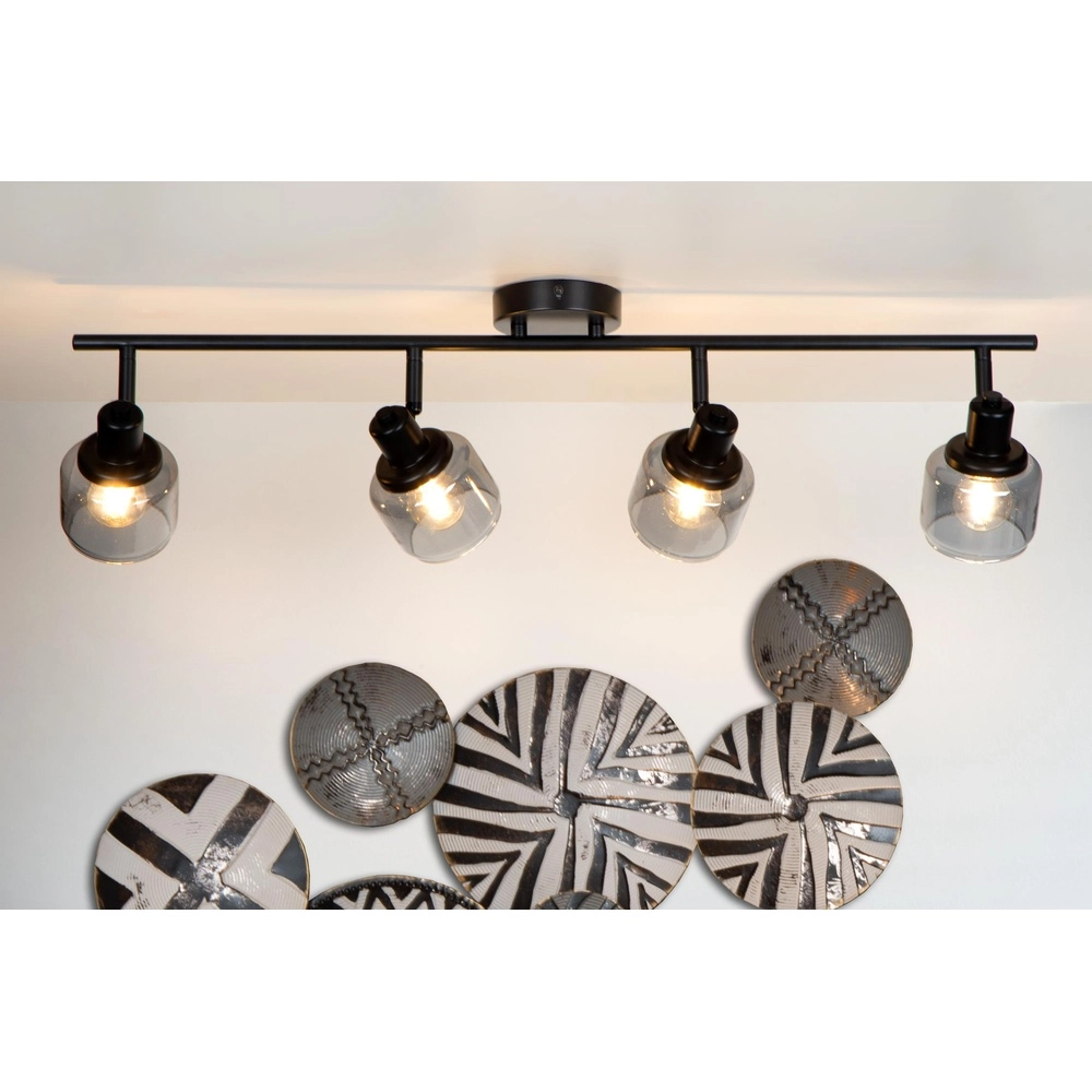 Lampe de plafond Bjorn Noir à 4 lumières Lucide 5411212771254