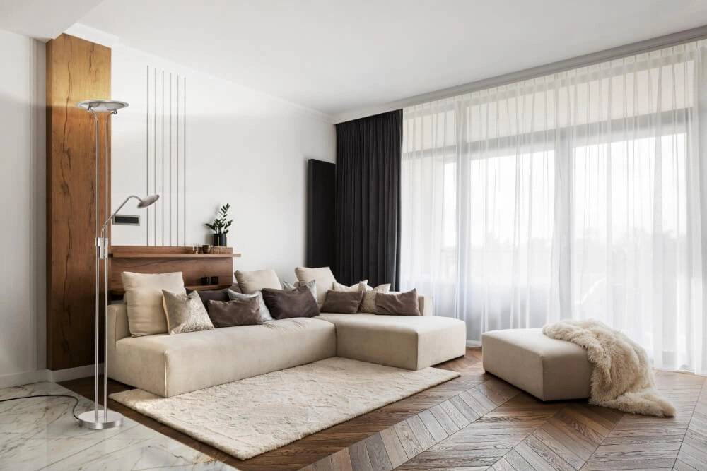 Lampadaire en nickel Tallri dimmable Fischer & Honsel 4003694404907