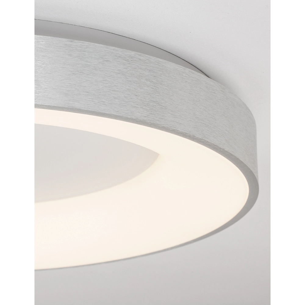 Plafonnier Rando Thin gris argenté Ø 60cm Lyora 5212017420138
