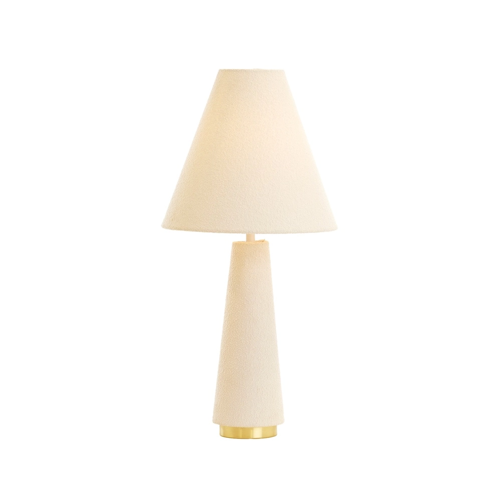 Lampe de table Devia Ø 30cm - bouclé - beige Light & Living 8717807759469