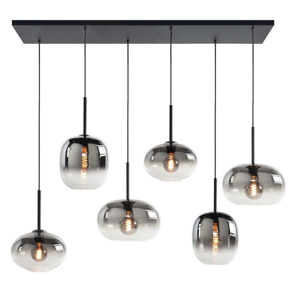 Suspension Bellini Noir 6 lumières droit Suspension Bellini Noir 6 lumières droit