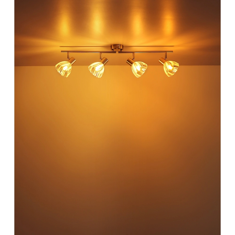 Lampe de plafond à 4 lumières Zachery nickel Globo 9007371522491