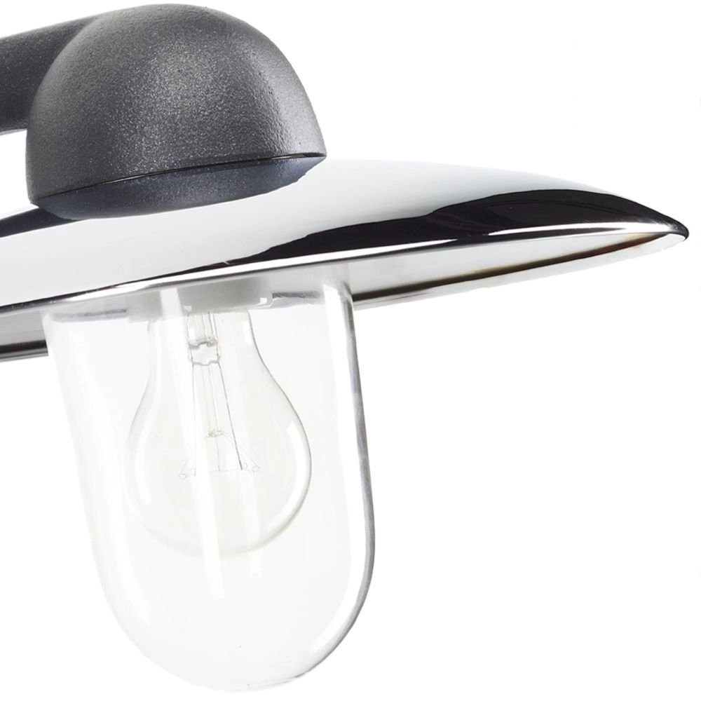 Lampe extérieure de l'industrie Fabrique anthracite avec chrome KS 8714732118859