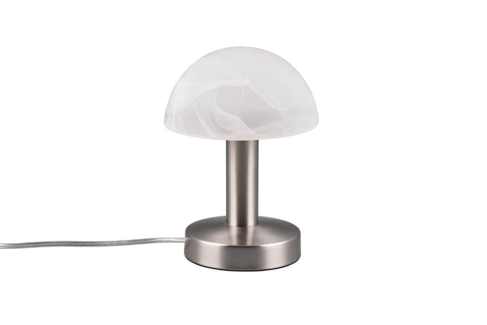 Lampe de table Fynn Ii nickel avec verre blanc Trio 4017807551310