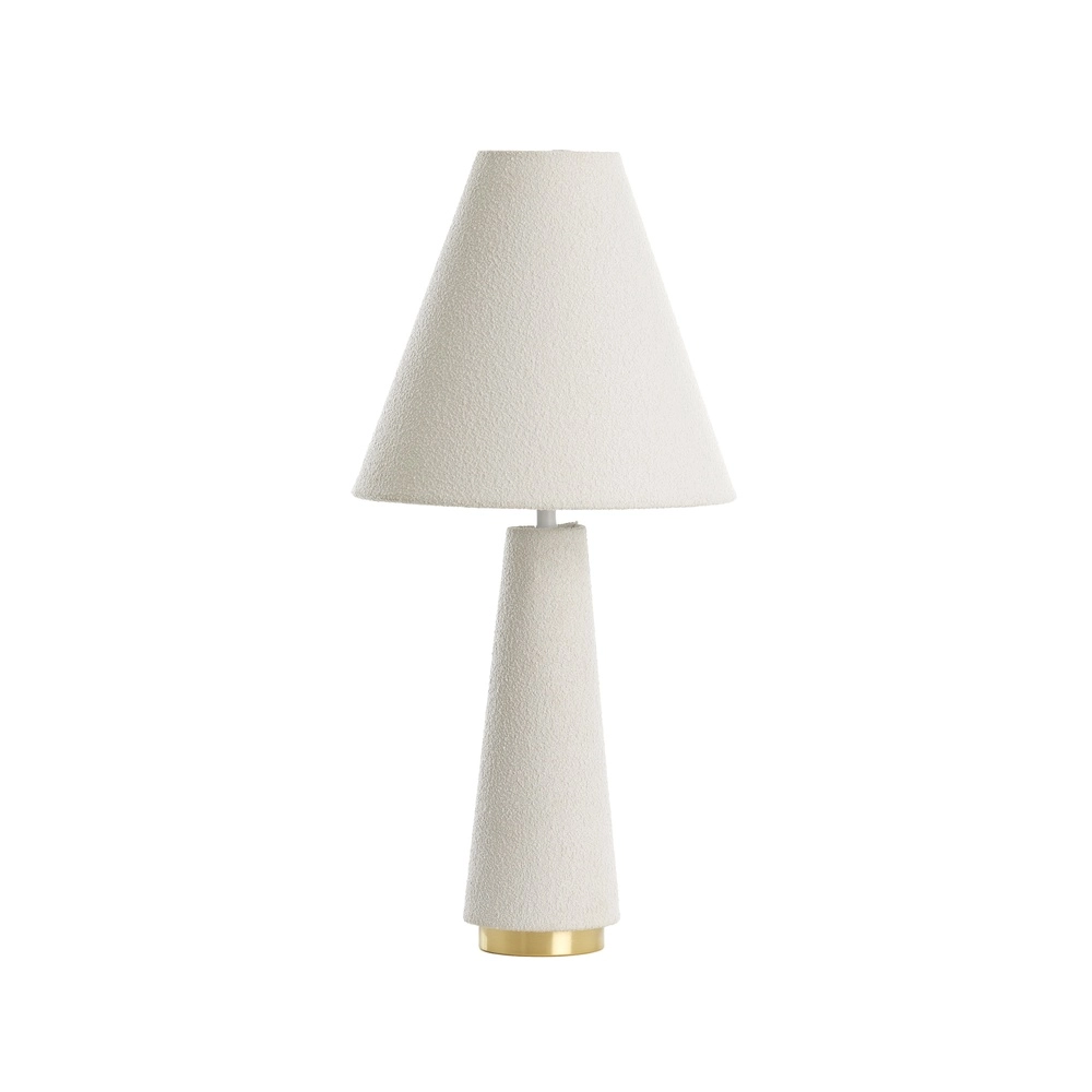 Lampe de table Devia Ø 30cm - bouclé - beige