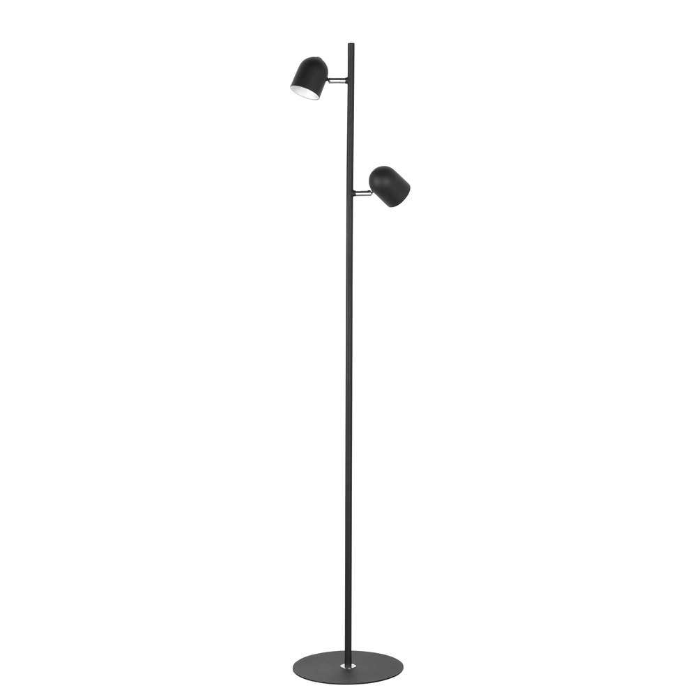 Lampadaire Ovale noir 2 lumières Lampadaire Ovale noir 2 lumières