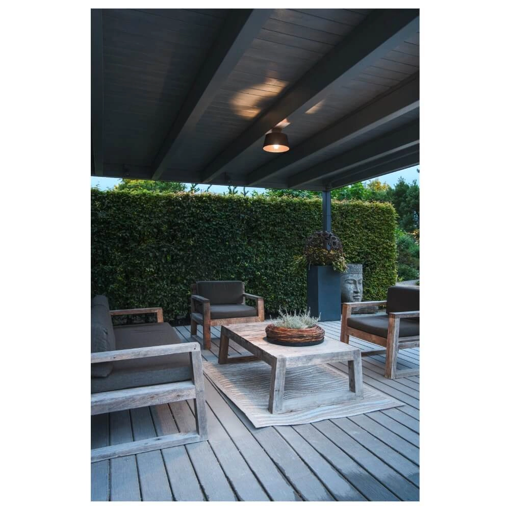 Plafonnier porche Phontoni noir - Ø 25cm SLV 4024163280952