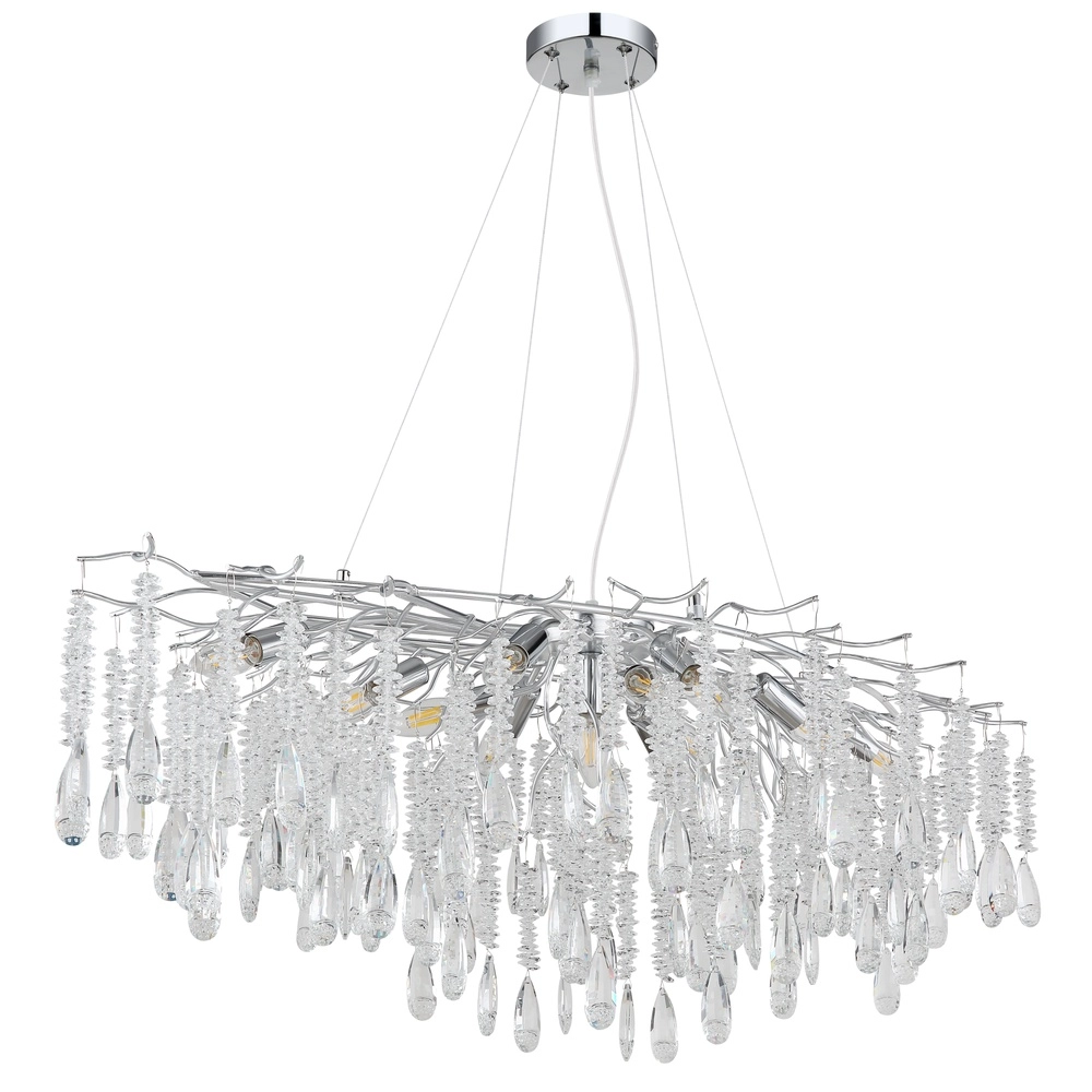 Lampe suspendue Kinga Gris argenté 120cm Globo 9007371569991