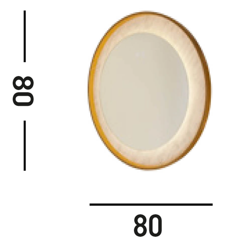 Miroir de salle de bain Luxo De l’or avec de la lumière Searchlight 5053423272108
