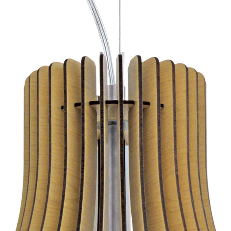 Lampe à suspension Tindori Bois marron clair 50 cm Eglo 9002759962142