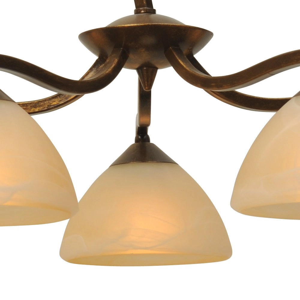 Lampe suspendue salle à manger Bolzano Brun bronze à 5 lumières Masterlight 8718121040363