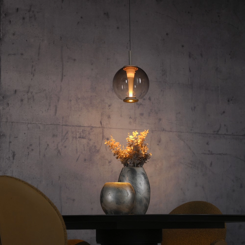 Suspension LED Pure Infinity avec verre ambré - Ø 18cm Paul Neuhaus 4012248399040