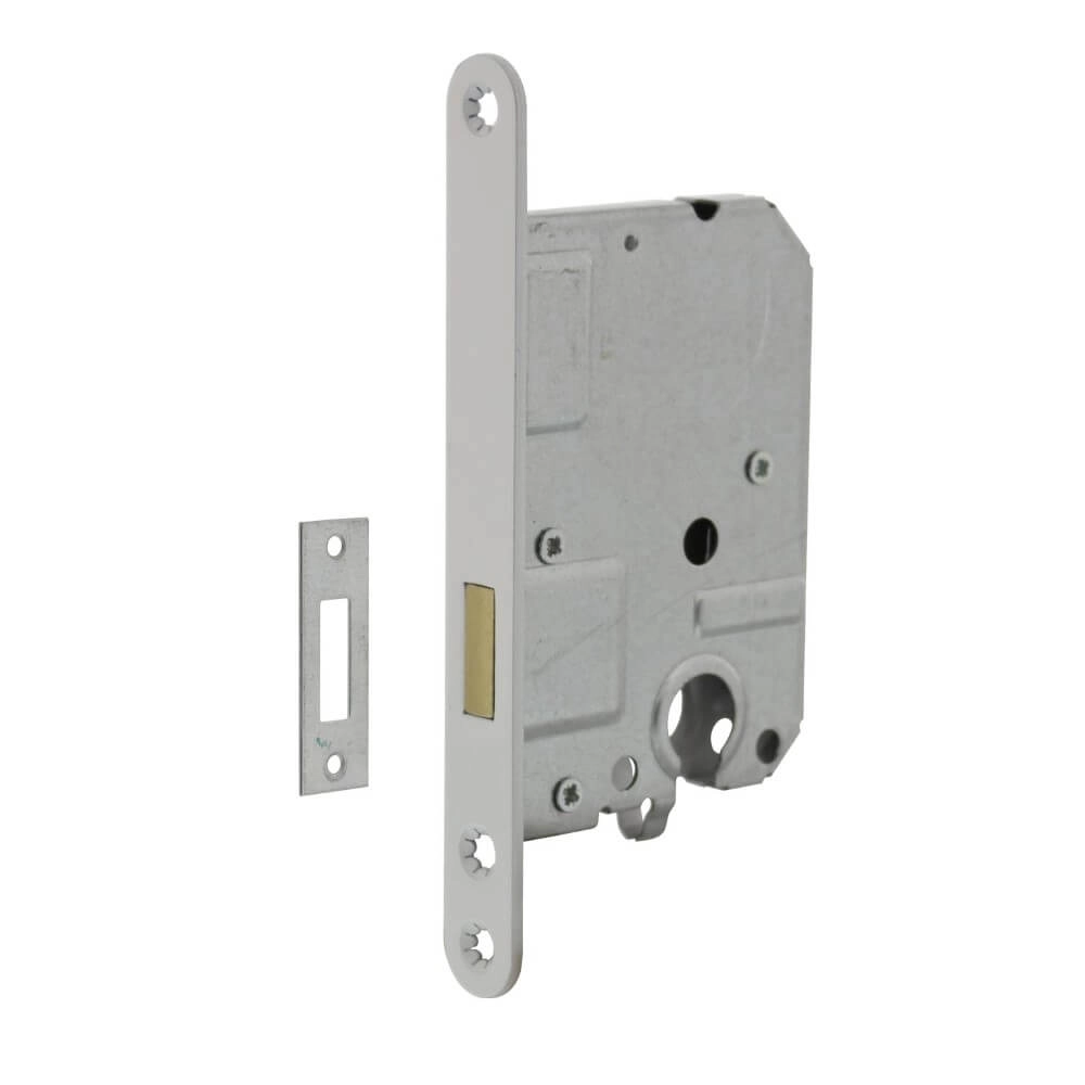 Cylindre de carter de serrure Domus blanc 55mm sans tabouret