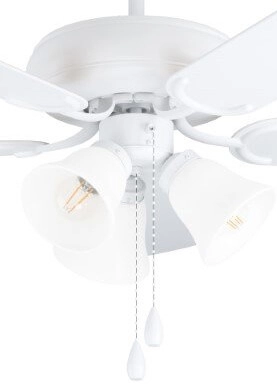 Lampe de ventilateur de plafond Las Palmas E27 132cm blanc Eglo 9002759350765