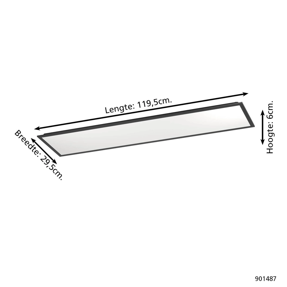 Plafonnier Moradillo CCT en 3 étapes noir 29,5 cm Eglo 9008606340026
