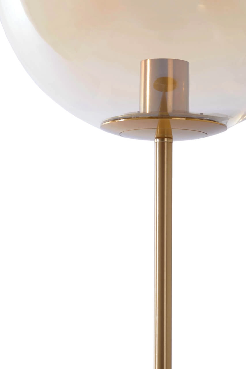 Lampadaire doré Medina avec verre ambré Light & Living 8717807696986