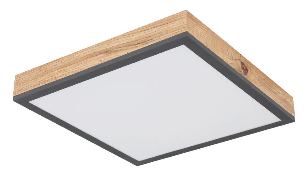 Plafonnier LED en bois Doro 30x30cm Globo 9007371415991