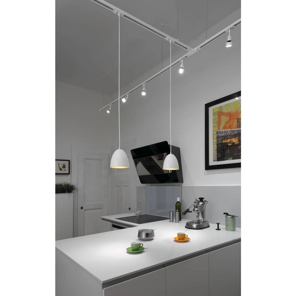 Lampe suspendue sur rail Para Cone 14 Blanc monophasé SLV 4024163148498