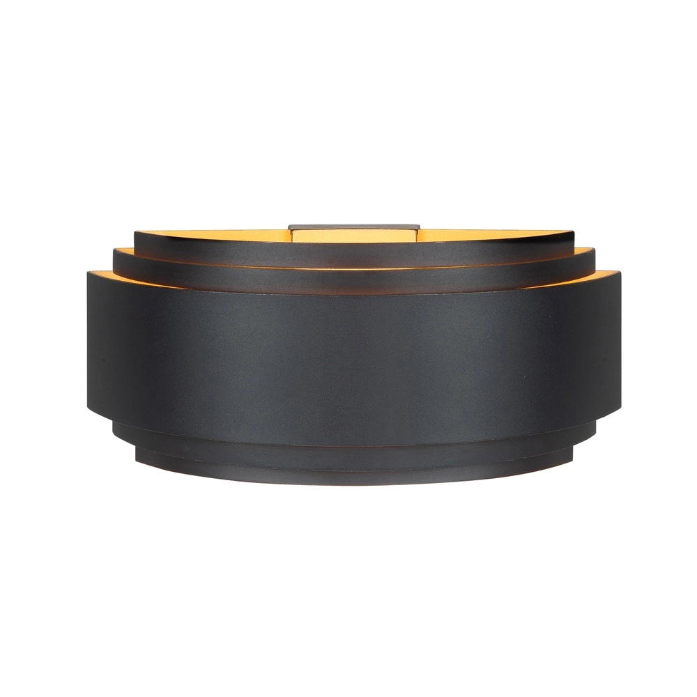 Applique murale design Sofia noir avec or