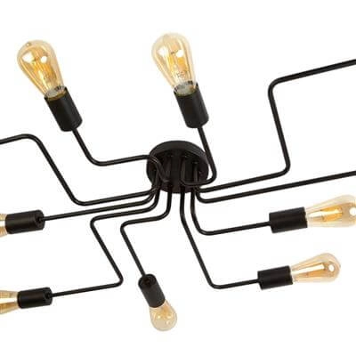 Plafonnier Circuit Spider 10 lumières noir mat Searchlight 5053423119335