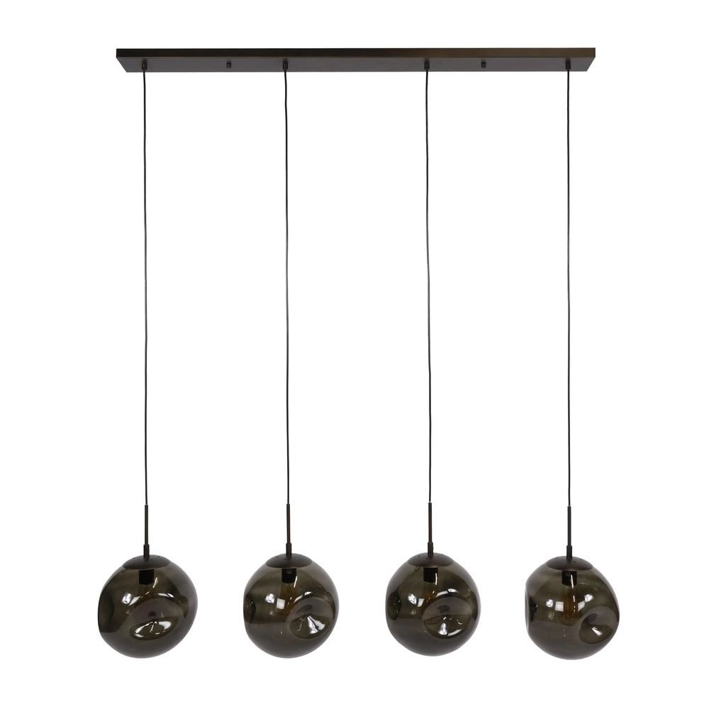 Lampe suspendue en verre Stellar 4 lumières - Ø 25cm Lyora 8716803511675
