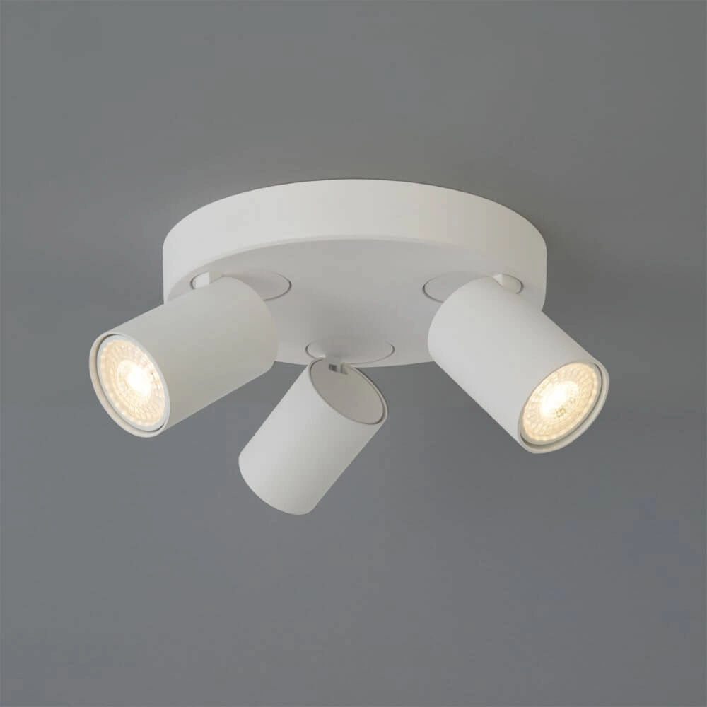 Plafonnier Moon 3 rond blanc Lyora