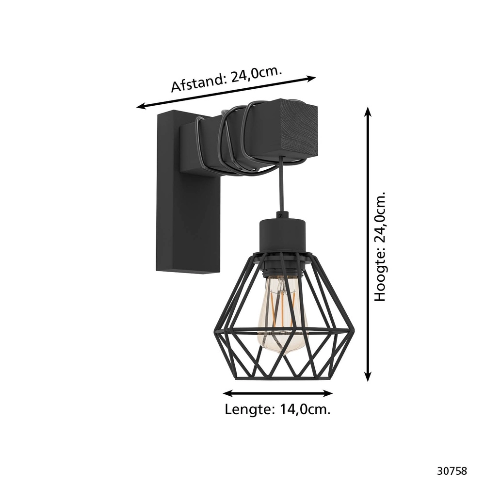 Lampe murale de campagne Townshend 5 Eglo 9002759307585