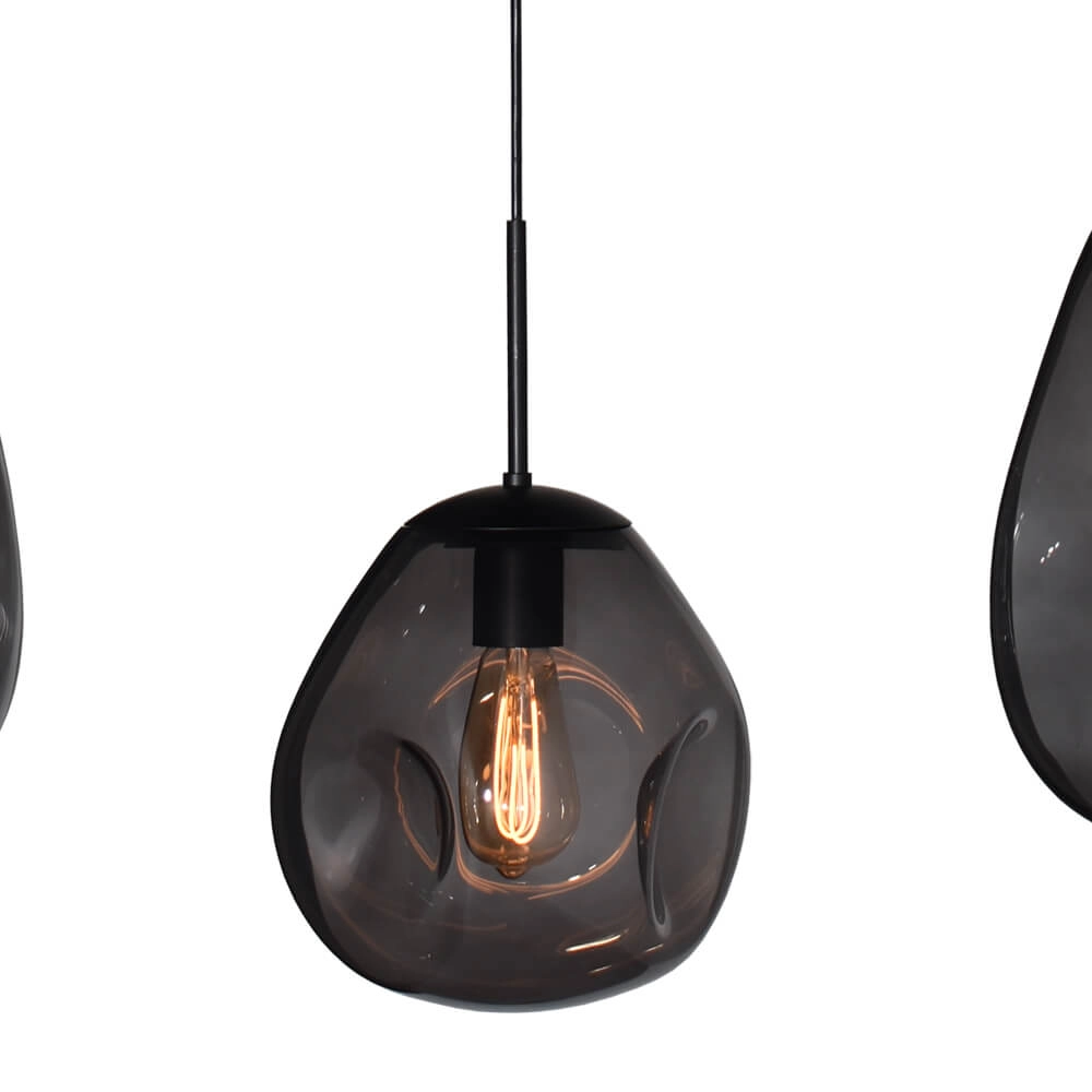 Lampe suspendue Lava 4x verre à fumée Masterlight 8718121286150