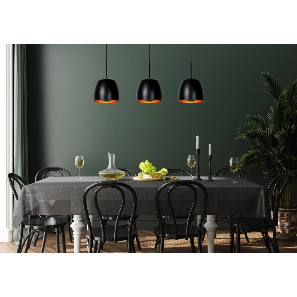 Lampe pendante à 3 lampes Nolan Noir Lucide 5411212302892
