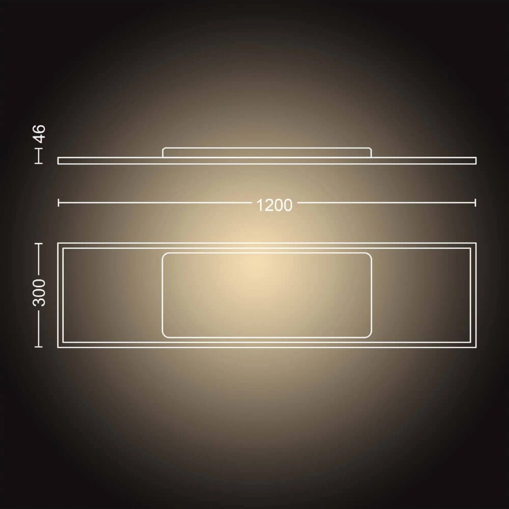 Plafonnier 120x30cm Hue Aurelle - White Ambiance Blanc Philips 8719514382664