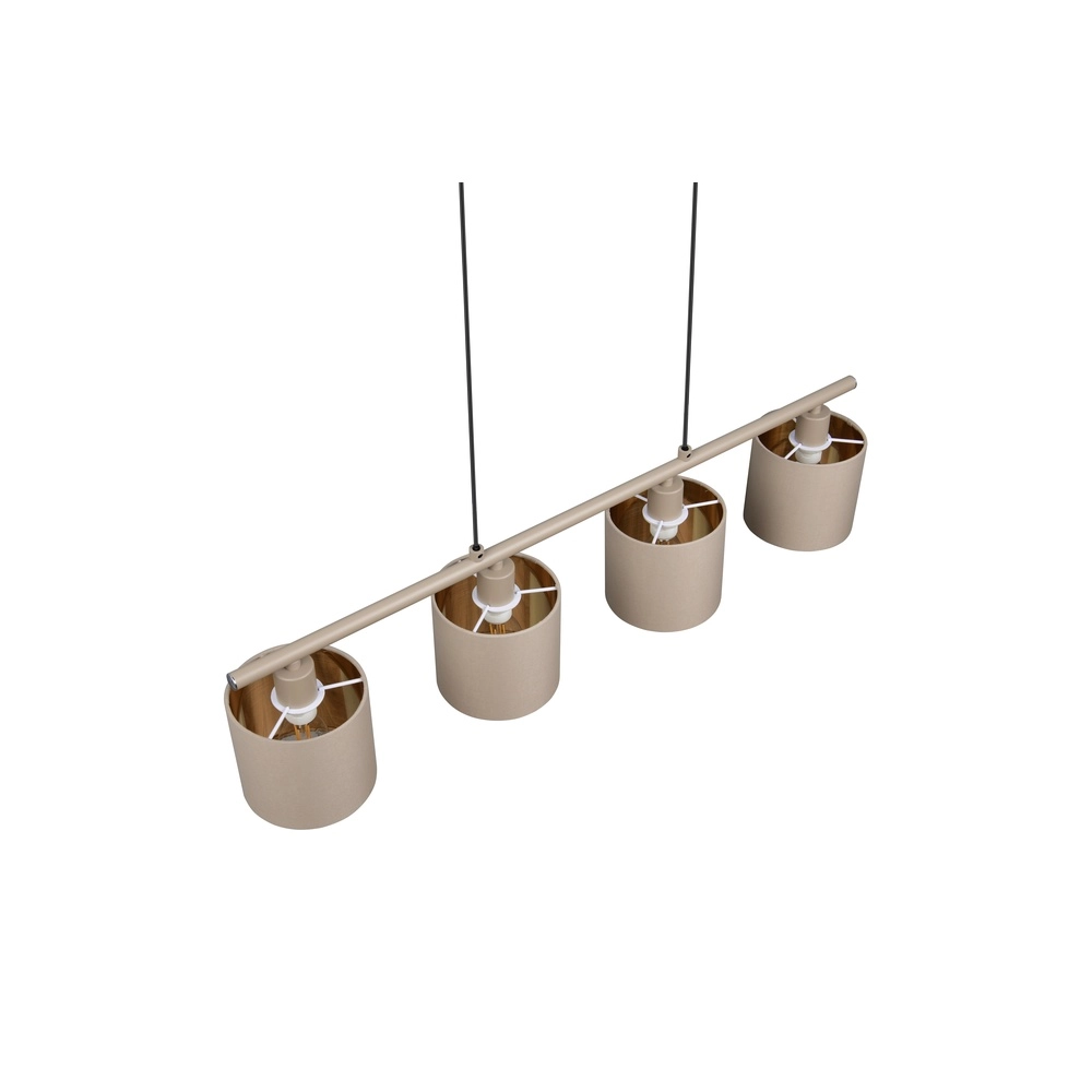 Lampe suspendue à 4 lumières Tommy brun sable Trio 4017807724165