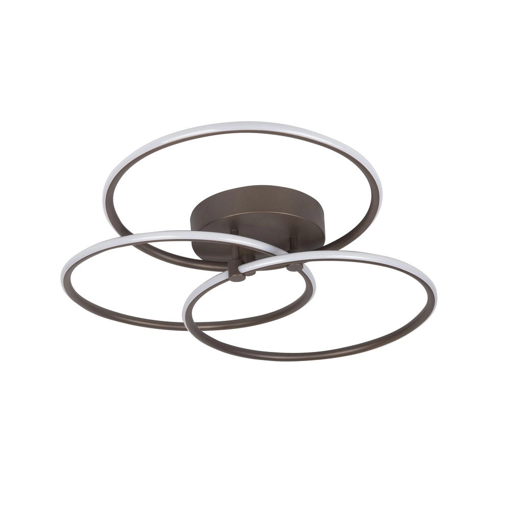 Lampe de plafond moderne Circles Marron chocolat