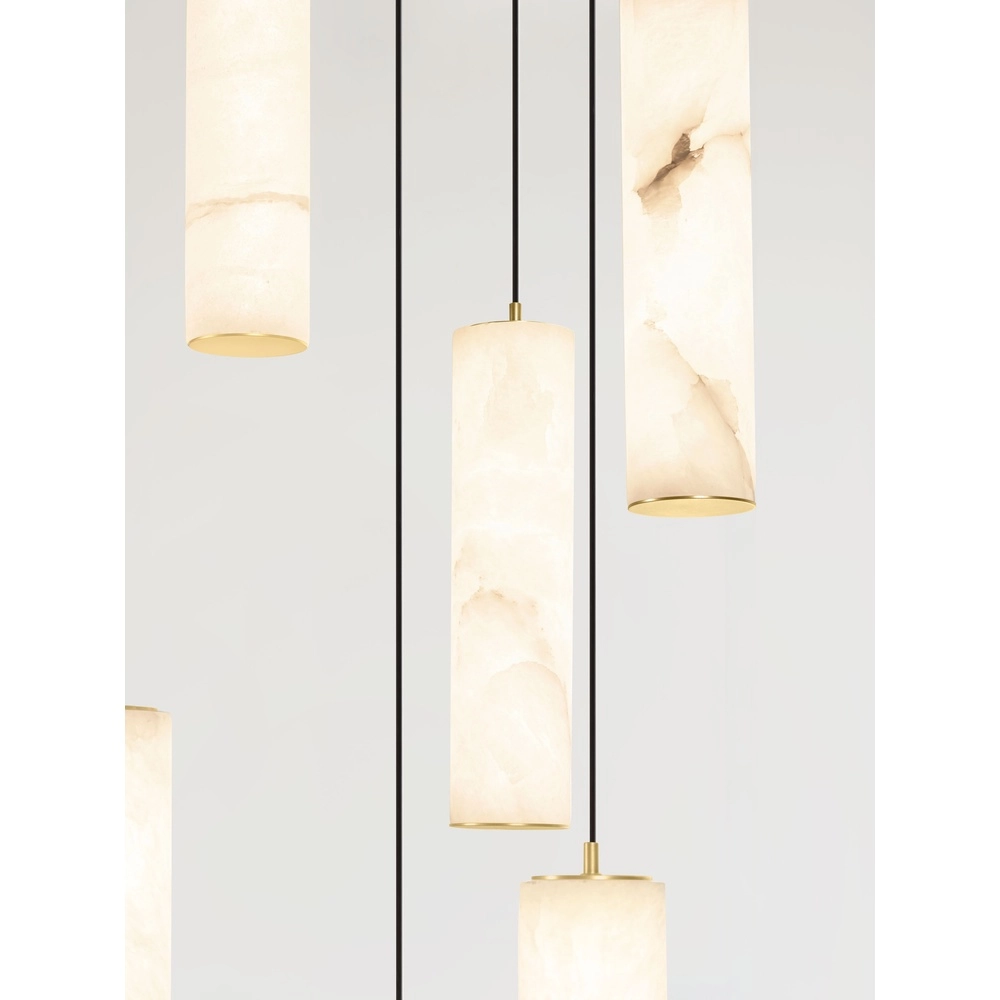 Lampe suspendue Diletto Or avec 7 luminaires blancs Lyora 5212063503236