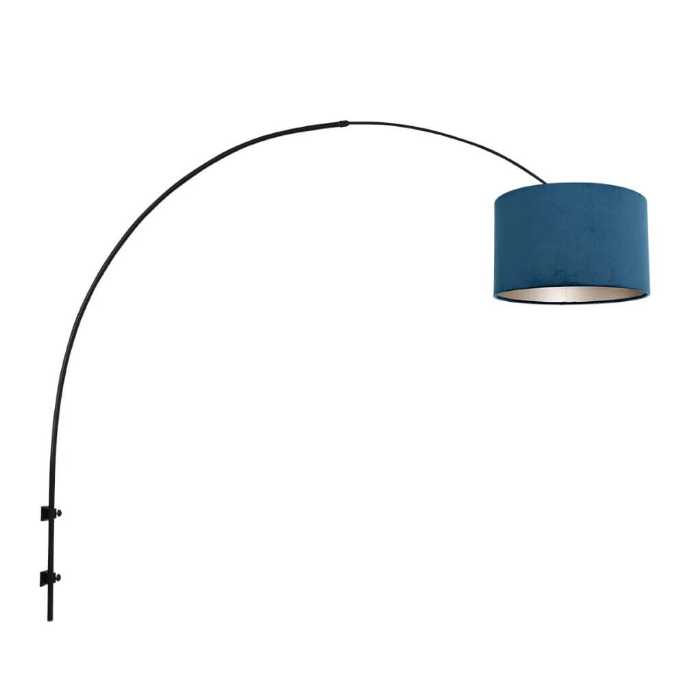Lampe à arc murale Sparkled avec capuche bleue Lampe à arc murale Sparkled avec capuche bleue