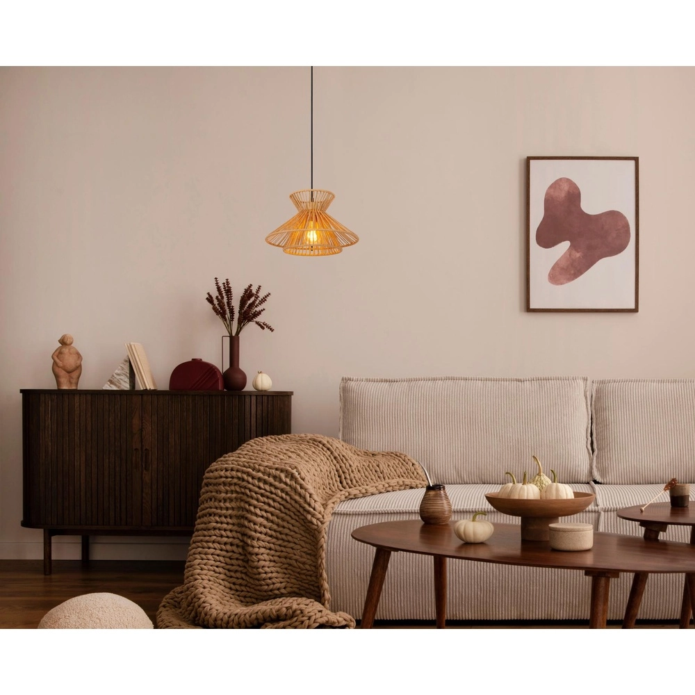 Lampe suspendue Tasman Rotin Lucide 5411212106001