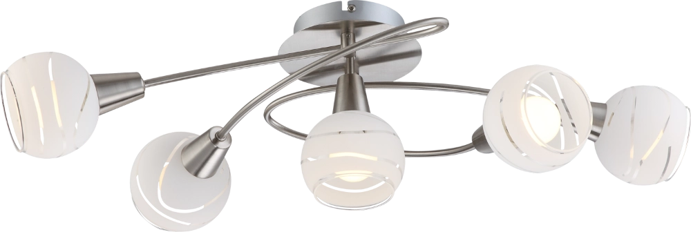 Lampe de plafond Elliott Nickel 5 faux Globo 9007371258321
