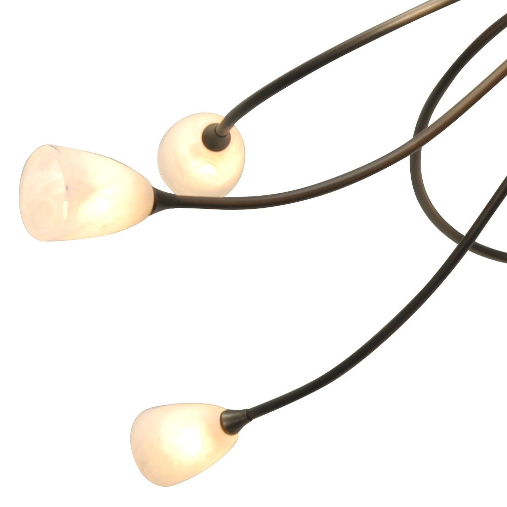 LED plafonnier Molto 2 LED 10 lumières 30x65cm bronze brun Masterlight 8718121184098