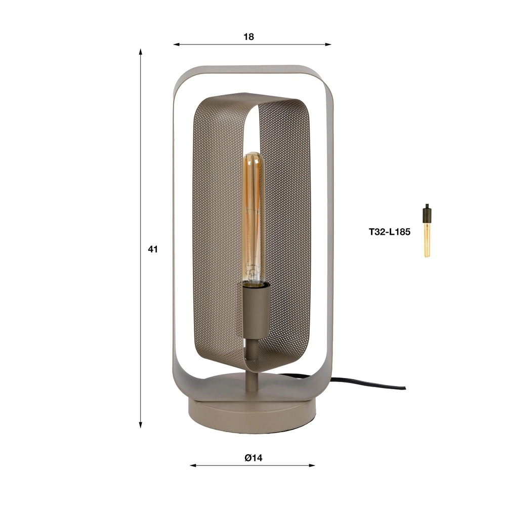 Lampe de table unique Mesh brun sable Lyora 8716803515123