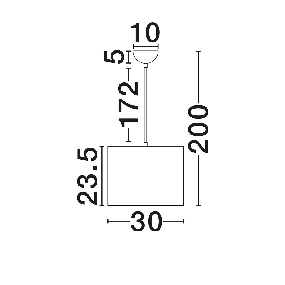 Lampe pendante en lin Karen Ø 30cm Lyora 5212017493941