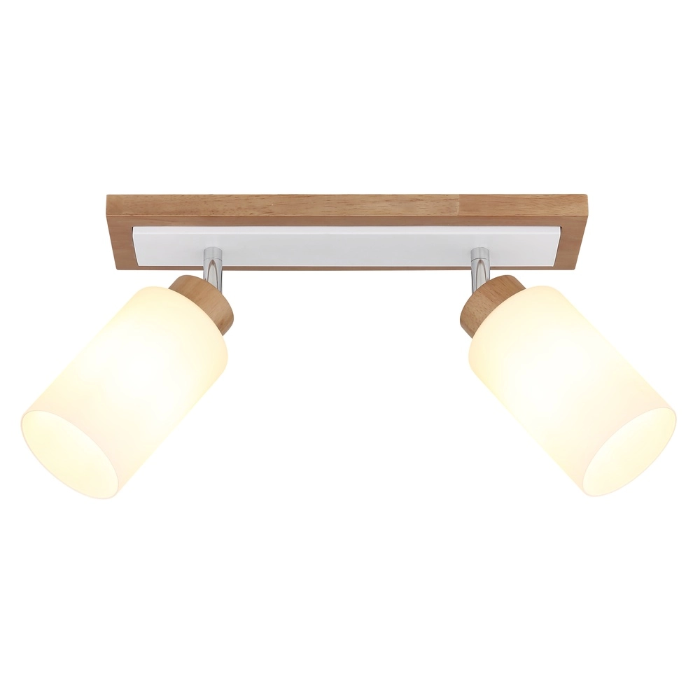 Lampe de plafond Rowena Bois à 2 lumières Globo 9007371592357