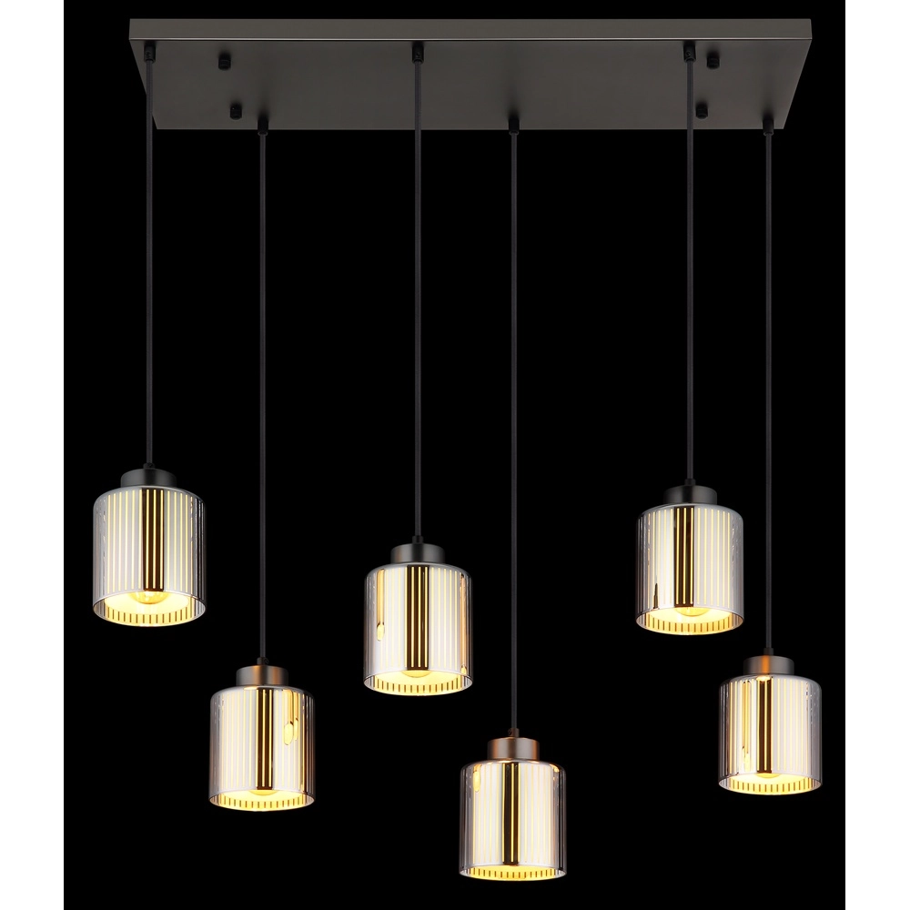 Lampe pendante de conception Felicia Canons à 6 feux en métal canon Globo 9007371528967