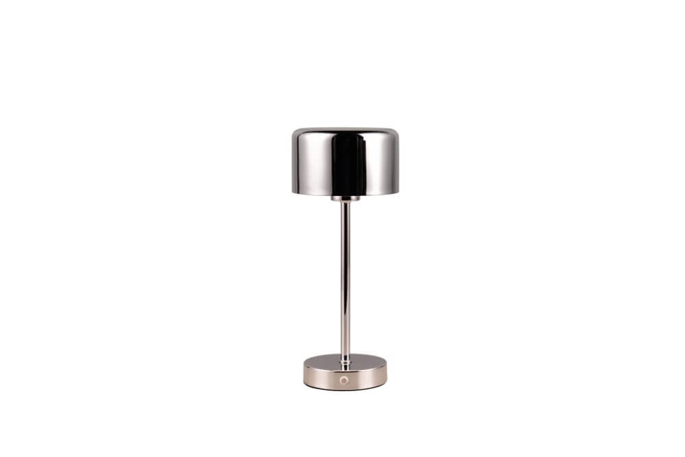 Lampe de table rechargeable Jeff chrome Lampe de table rechargeable Jeff chrome