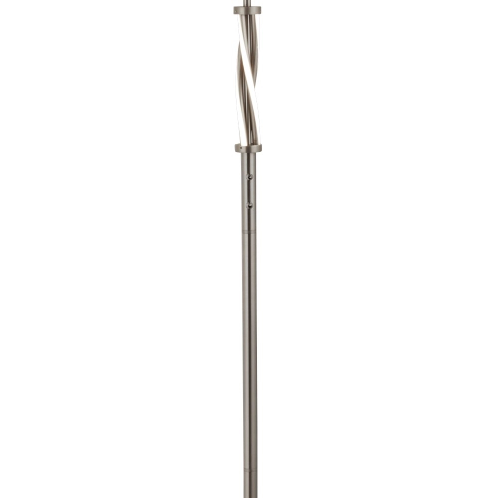 Lampe de table sur pied Vegas gris métallisé avec du blanc Searchlight 5053423139319