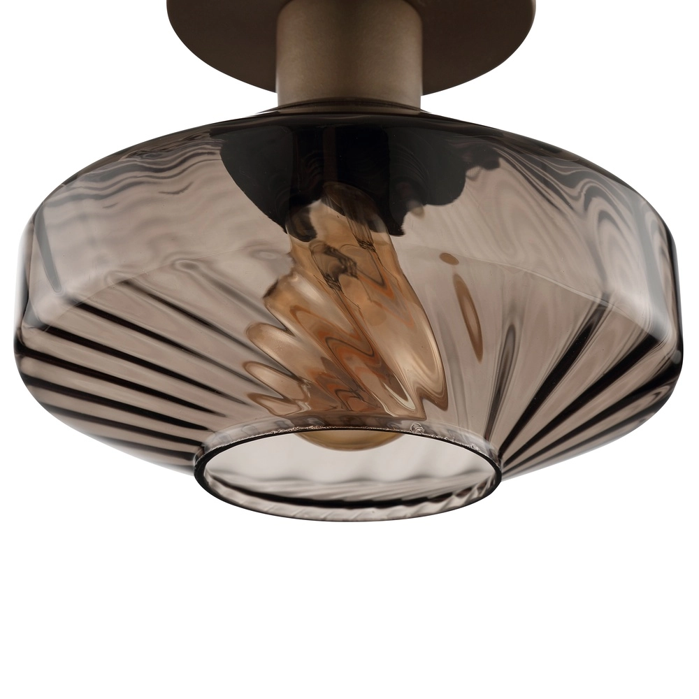 Lampe de plafond unique Lyn brun café Ø 28cm Brilliant 4004353477027
