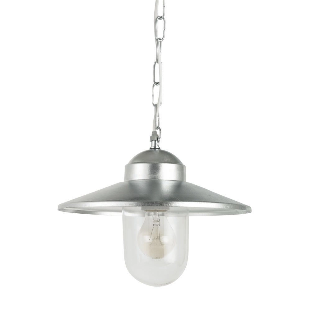 Lampe suspendue de porche Selva 32cm gris zinc